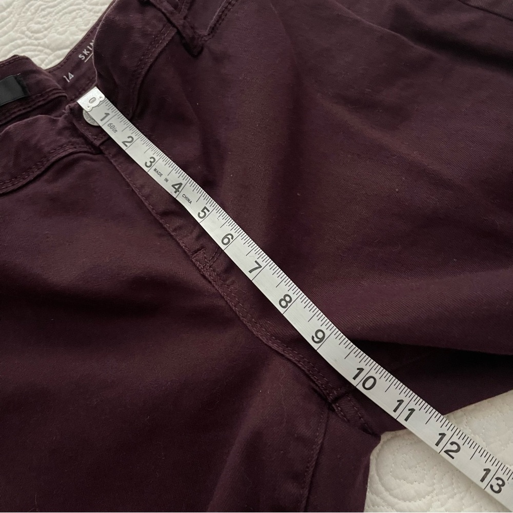 Simply Vera Vera Wang Jeans Skinny Stretch Denim Size 14 Eggplant - Picture 12 of 14
